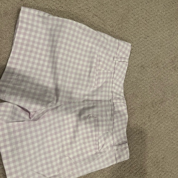 EUC Ann Taylor lavender and white check shorts - Picture 7 of 8